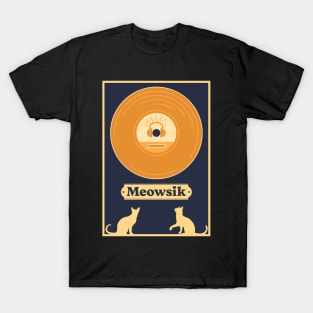 Retro Meowsik-Cat and Music lovers- T-Shirt